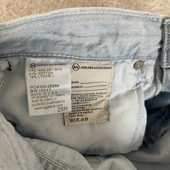 AG Adriano Goldschmied The Drew Straight Leg Boyfriend Distressed Jeans (25 R) - Picture 11 of 11